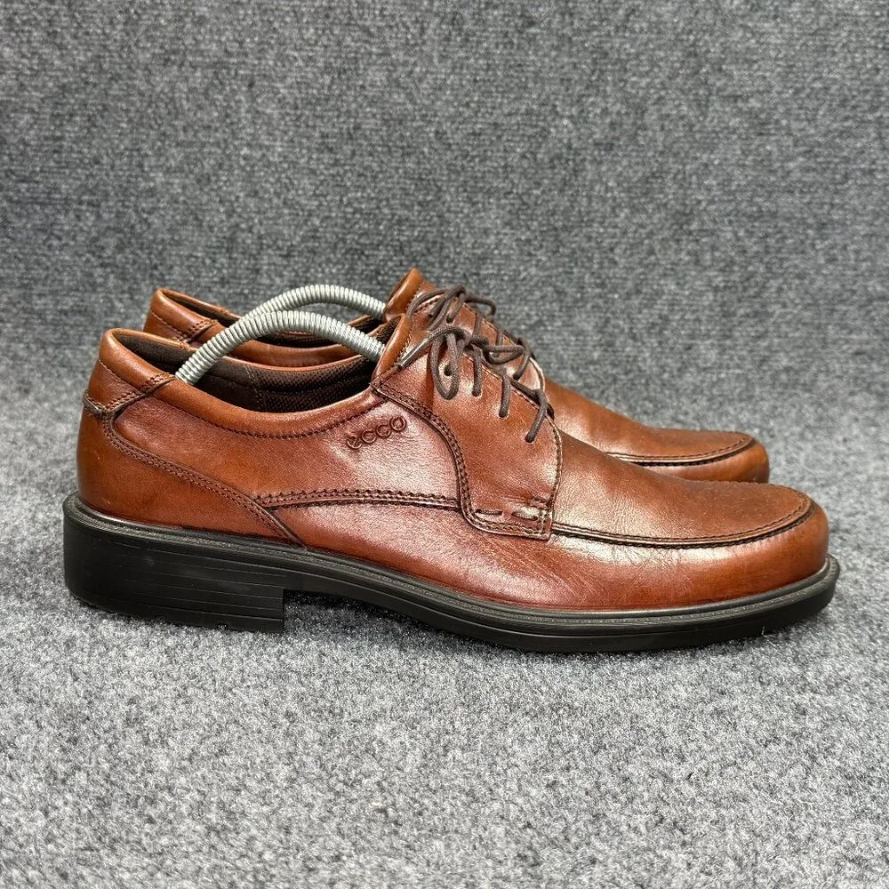 Ecco Shoes Men's Size 13‎ Brown Leather Classic Business Casual Comfort Derby